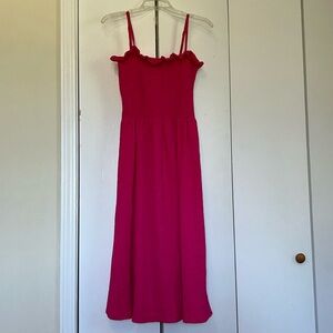 NWT pink H&M midi dress. Size Large